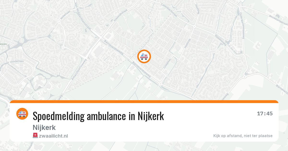 Spoedmelding ambulance in Nijkerk — 11 aug 2026