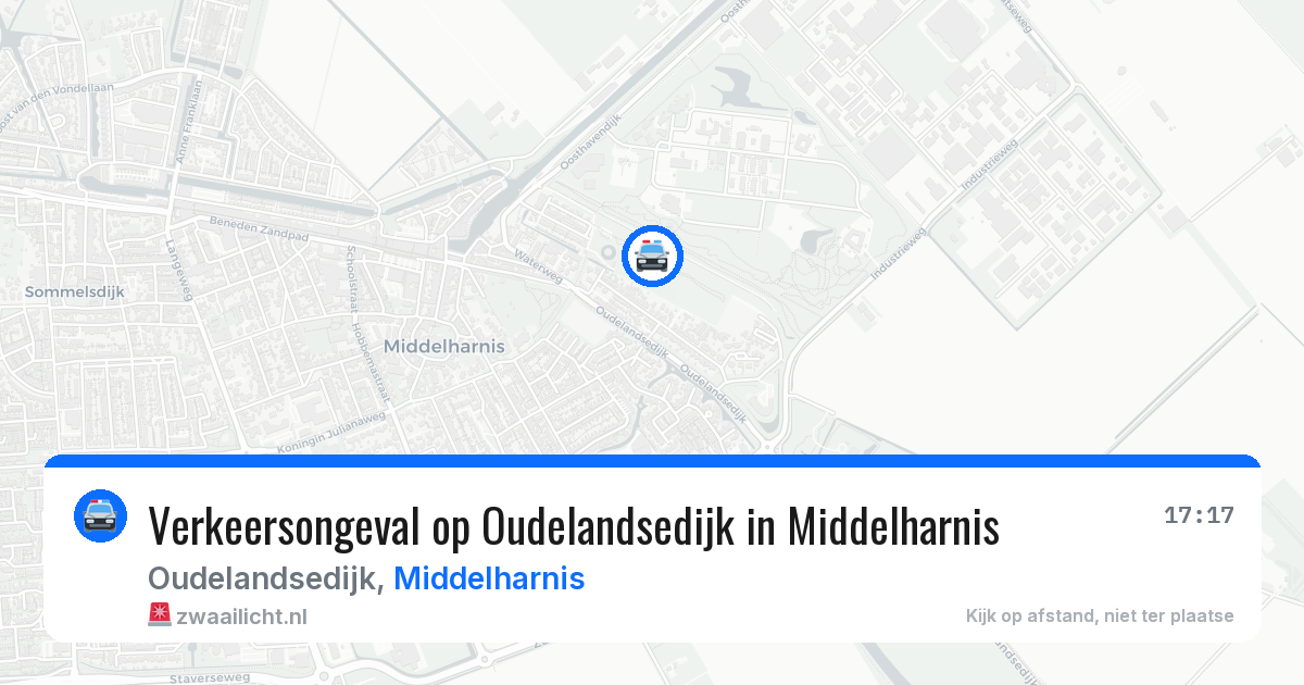 Verkeersongeval op Oudelandsedijk in Middelharnis — 13 jun 2026