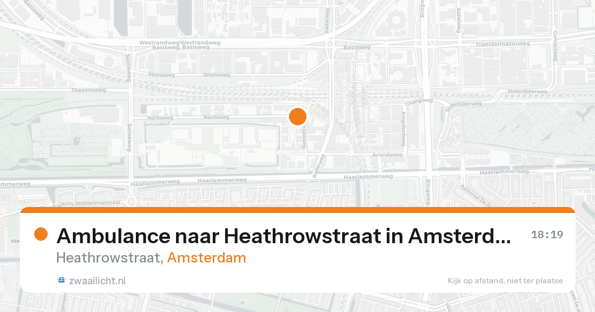 Ambulance naar Heathrowstraat in Amsterdam — 21 aug 2026