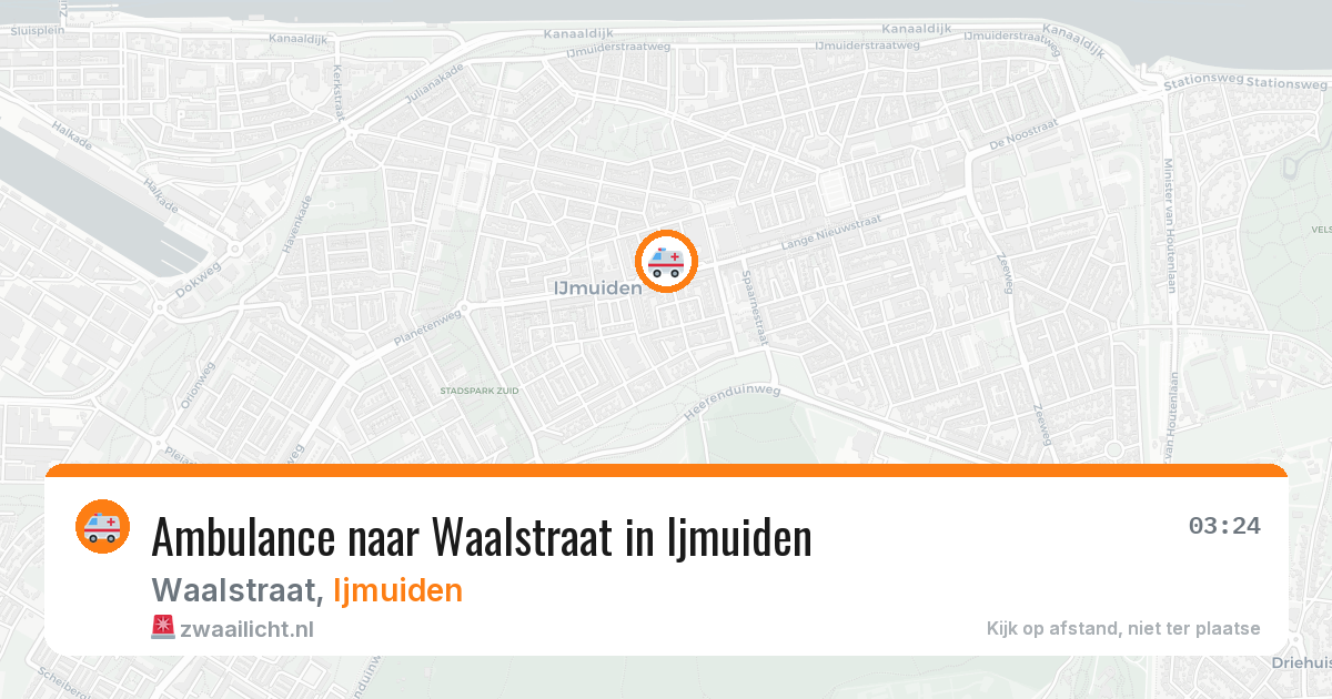 Ambulance naar Waalstraat in Ijmuiden — 15 apr 2026