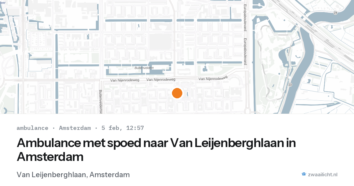 Ambulance met spoed naar Van Leijenberghlaan in Amsterdam — 5 feb 2026