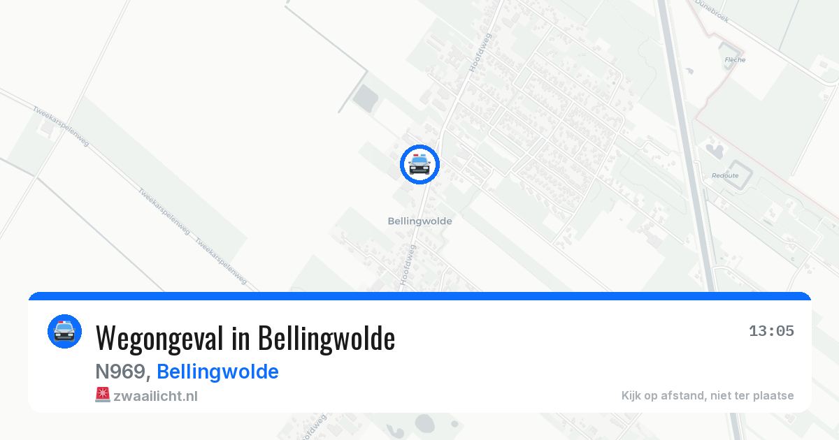 Wegongeval in Bellingwolde — 9 jun 2026