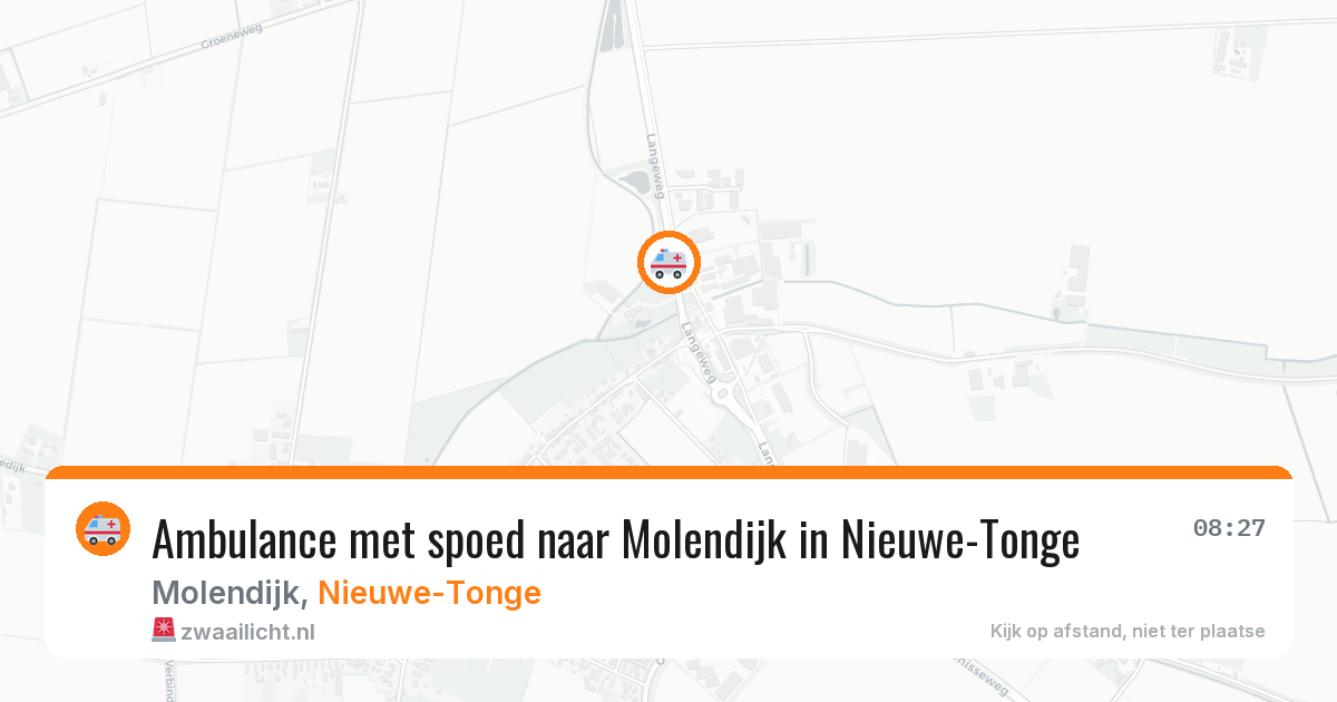 Ambulance met spoed naar Molendijk in Nieuwe-Tonge — 5 aug 2026