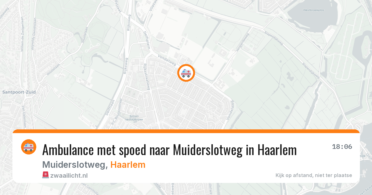 Ambulance met spoed naar Muiderslotweg in Haarlem — 11 aug 2026