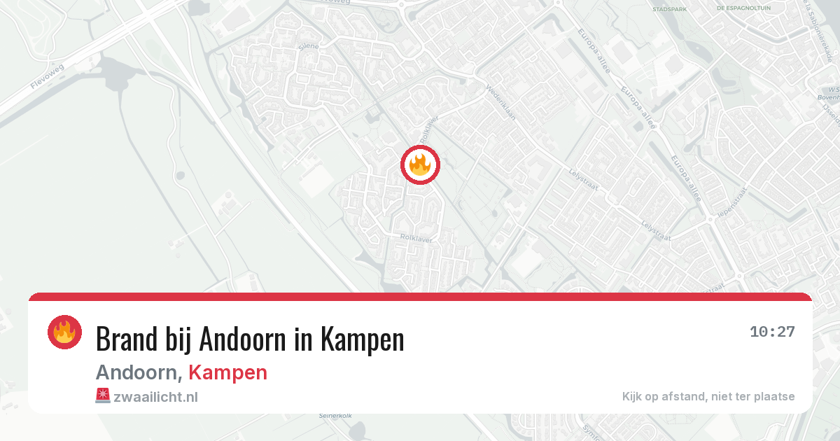 Brand bij Andoorn in Kampen — 27 jun 2026