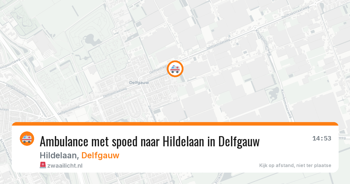 Ambulance met spoed naar Hildelaan in Delfgauw — 31 jul 2026