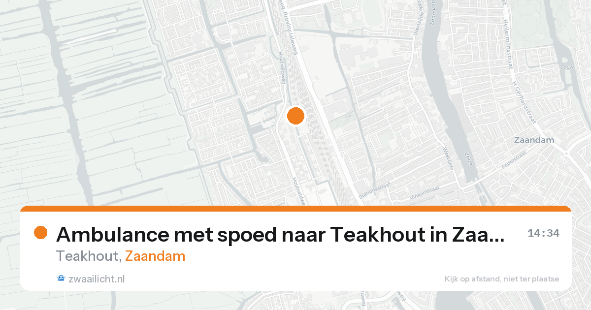 Ambulance met spoed naar Teakhout in Zaandam — 7 feb 2026