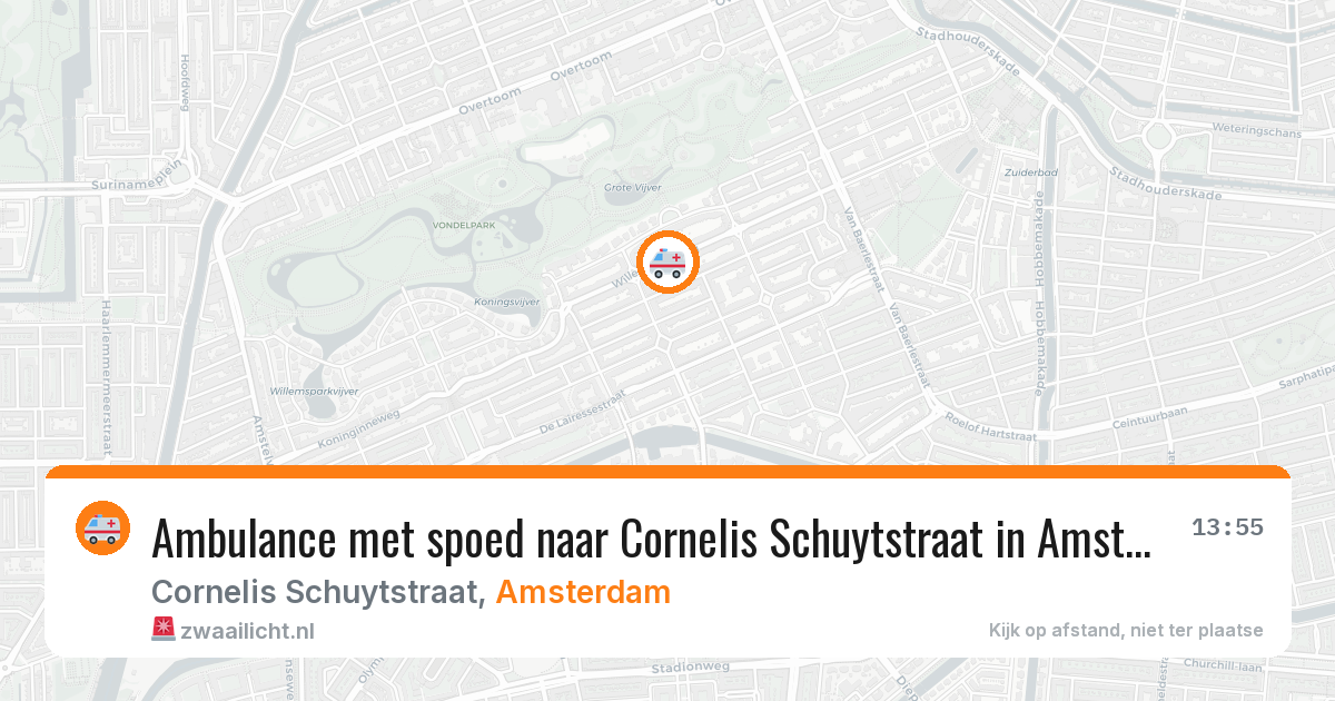 Ambulance met spoed naar Cornelis Schuytstraat in Amsterdam — 11 aug 2026