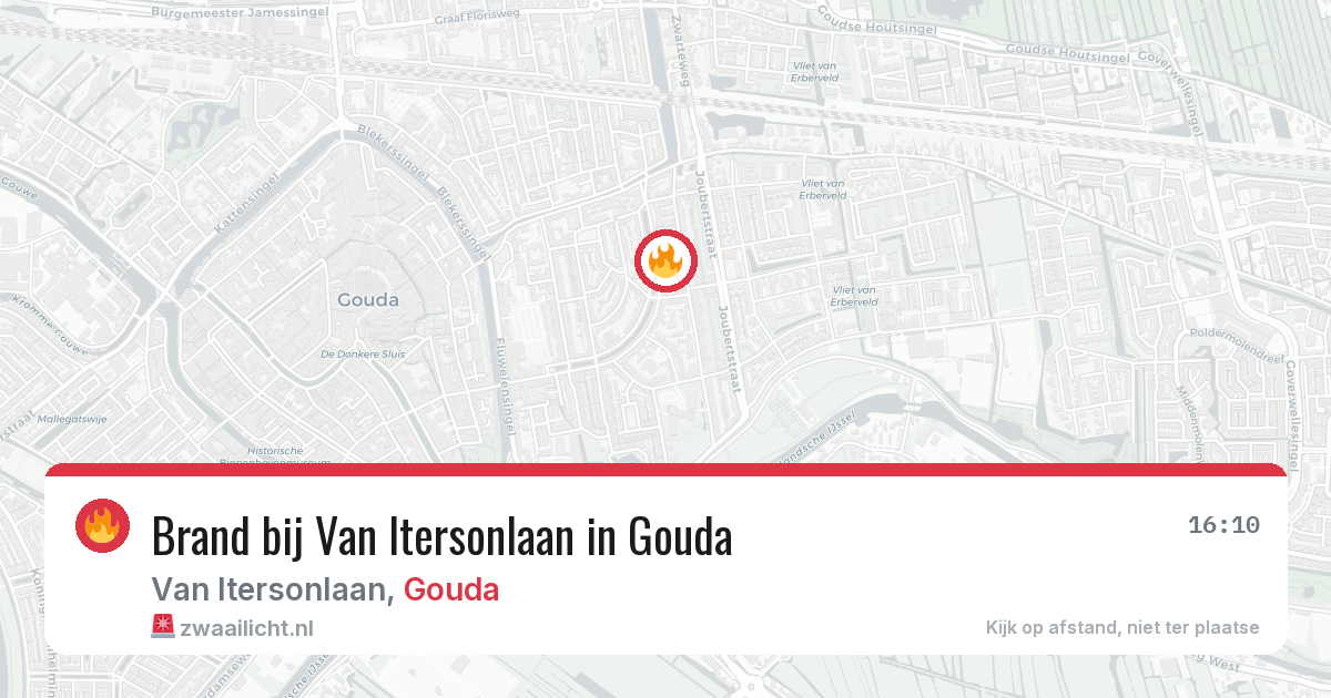 Brand bij Van Itersonlaan in Gouda — 7 mei 2026