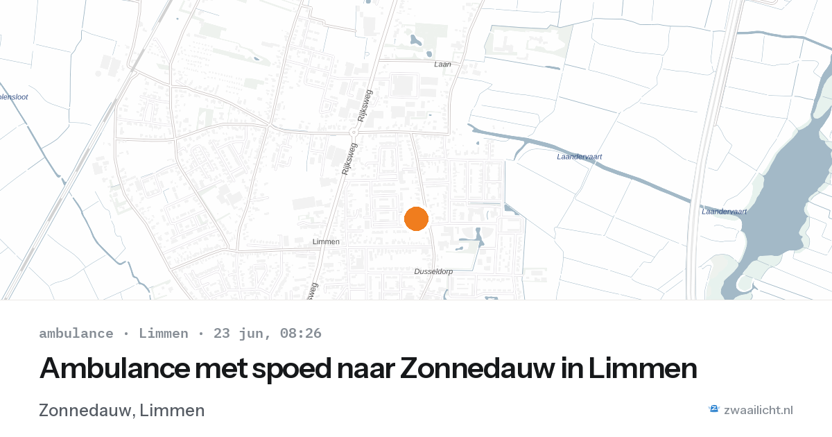 Ambulance met spoed naar Zonnedauw in Limmen — 23 jun 2026