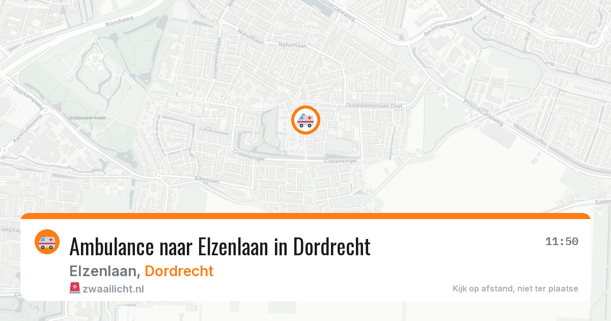 Ambulance naar Elzenlaan in Dordrecht — 10 jul 2026