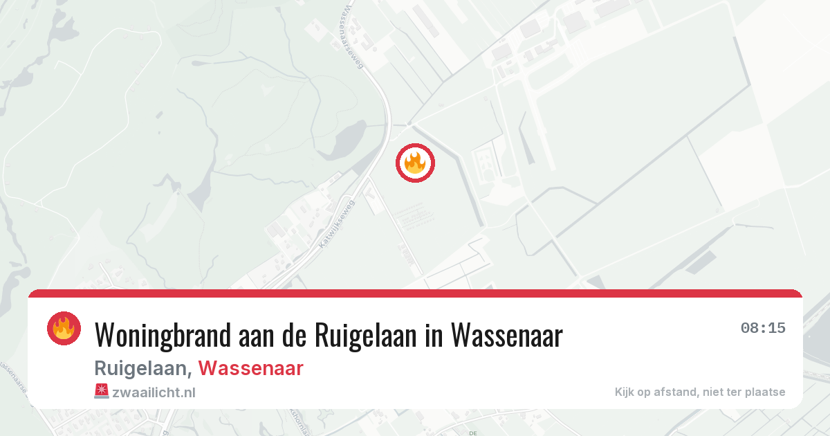Woningbrand aan de Ruigelaan in Wassenaar — 25 mei 2026