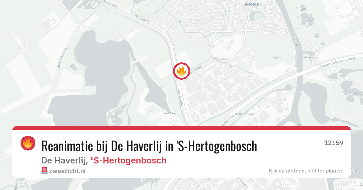 Reanimatie bij De Haverlij in 'S-Hertogenbosch — 15 jul 2026