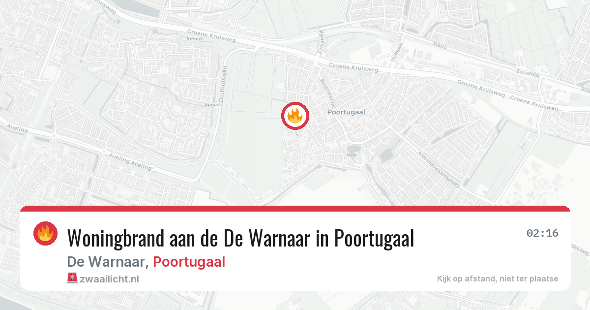 Woningbrand aan de De Warnaar in Poortugaal — 15 mei 2026