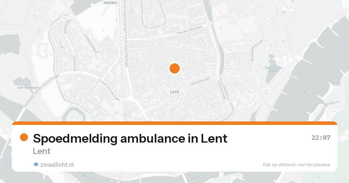 Spoedmelding ambulance in Lent — 4 jul 2026