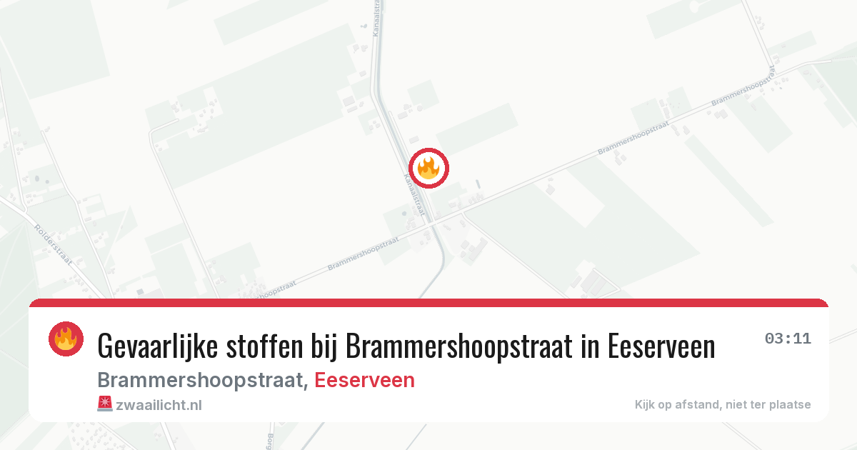 Gevaarlijke stoffen bij Brammershoopstraat in Eeserveen — 20 jun 2026