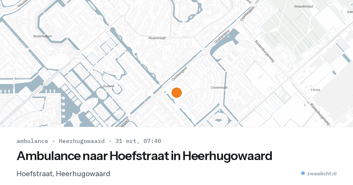 Ambulance naar Hoefstraat in Heerhugowaard — 31 mrt 2026