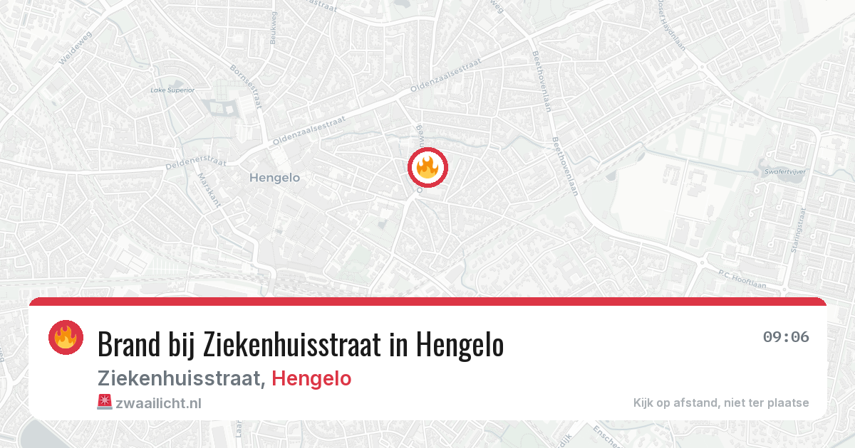 Brand bij Ziekenhuisstraat in Hengelo — 18 apr 2026