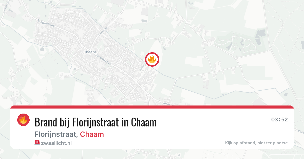 Brand bij Florijnstraat in Chaam — 28 jun 2026