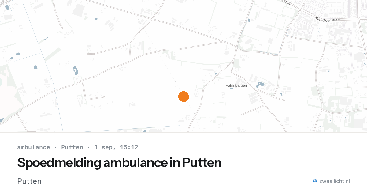 Spoedmelding ambulance in Putten — 1 sep 2026