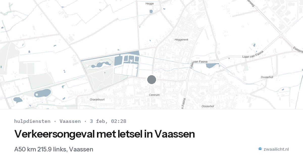 Verkeersongeval met letsel in Vaassen — 3 feb 2026