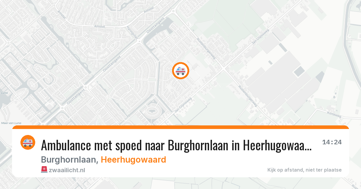 Ambulance met spoed naar Burghornlaan in Heerhugowaard — 18 mrt 2026