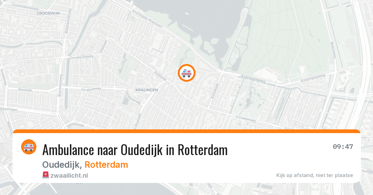 Ambulance naar Oudedijk in Rotterdam — 26 mrt 2026