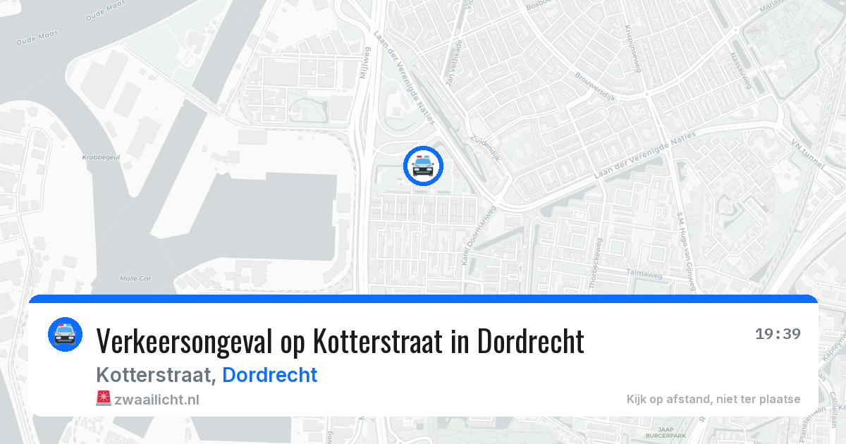 Verkeersongeval op Kotterstraat in Dordrecht — 30 mrt 2026