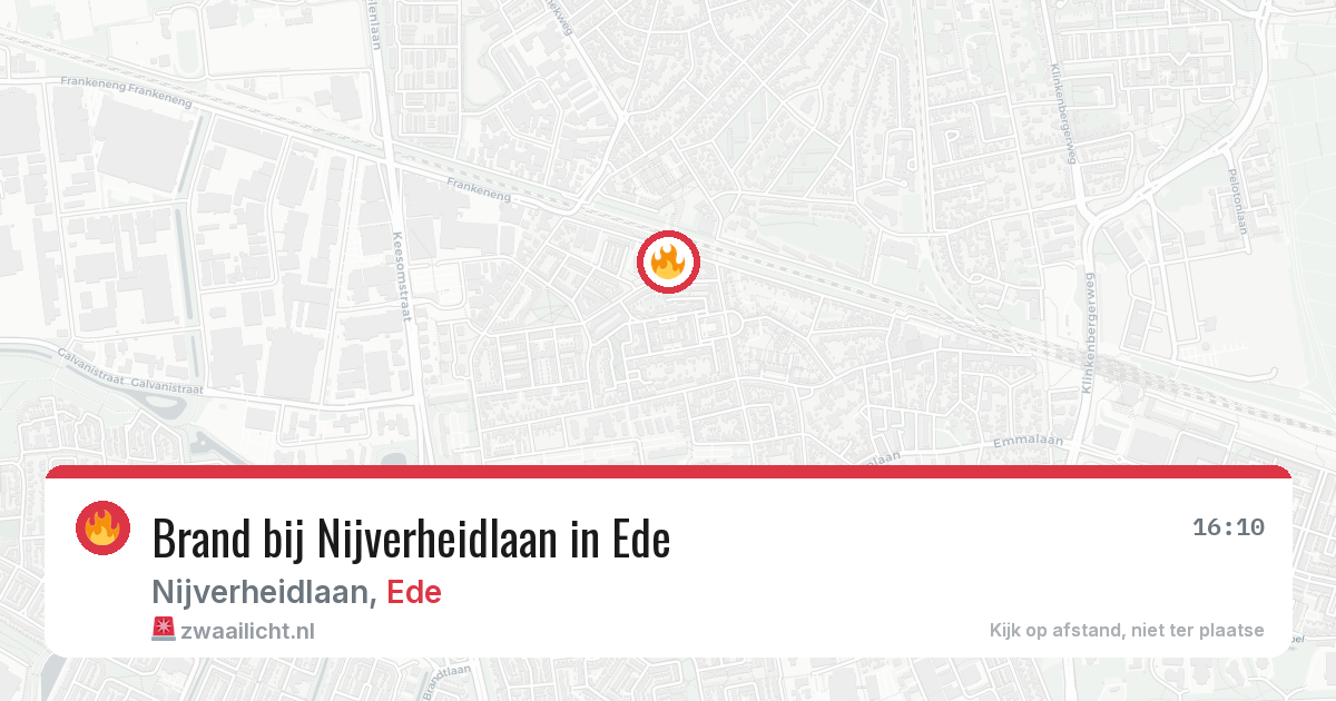 Brand bij Nijverheidlaan in Ede — 25 mei 2026