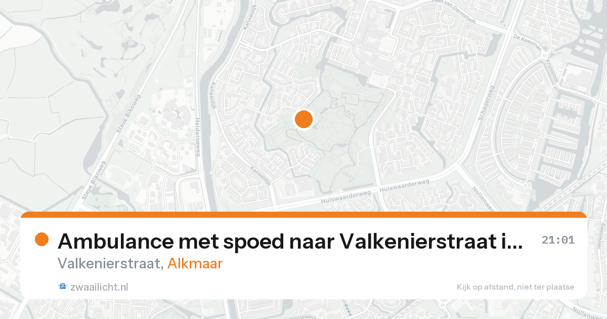Ambulance met spoed naar Valkenierstraat in Alkmaar — 15 aug 2026