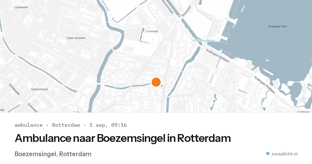 Ambulance naar Boezemsingel in Rotterdam — 1 sep 2026