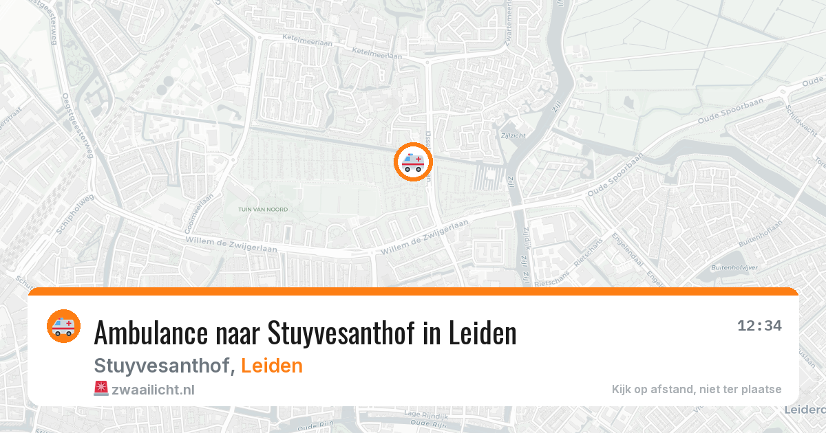 Ambulance naar Stuyvesanthof in Leiden — 16 jul 2026