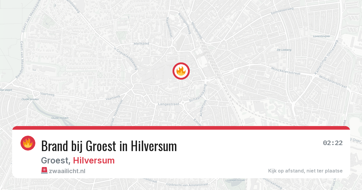 Brand bij Groest in Hilversum — 1 mei 2026