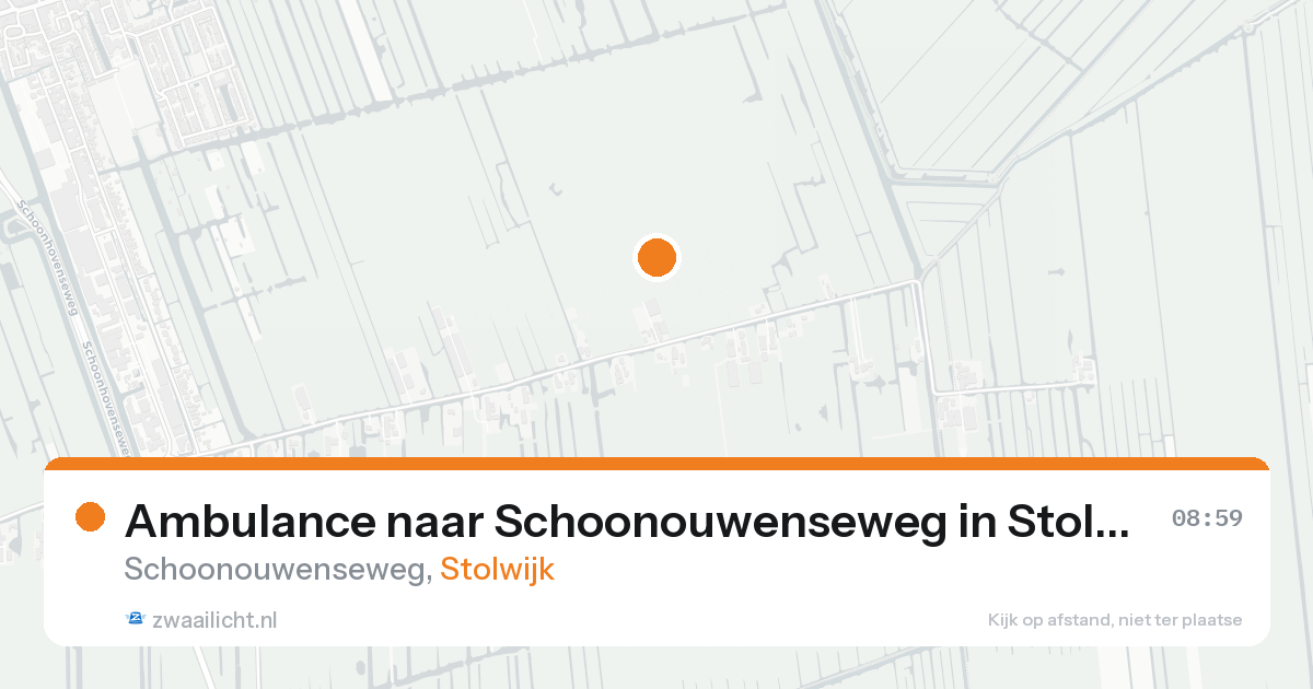 Ambulance naar Schoonouwenseweg in Stolwijk — 15 aug 2026