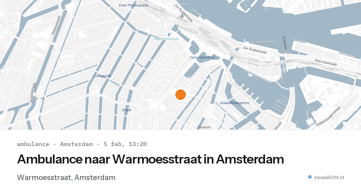 Ambulance naar Warmoesstraat in Amsterdam — 5 feb 2026
