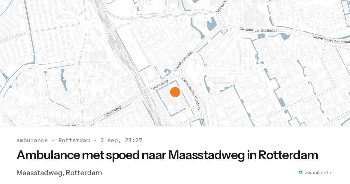 Ambulance met spoed naar Maasstadweg in Rotterdam — 2 sep 2026