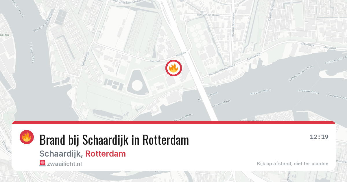 Brand bij Schaardijk in Rotterdam — 16 mei 2026