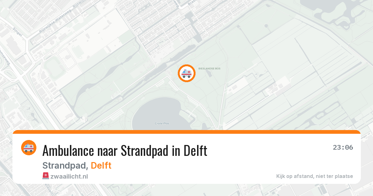 Ambulance naar Strandpad in Delft — 26 jun 2026