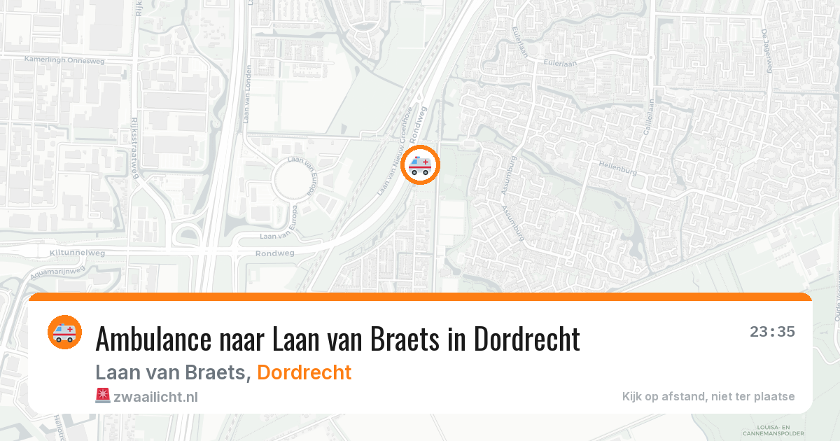 Ambulance naar Laan van Braets in Dordrecht — 20 mei 2026