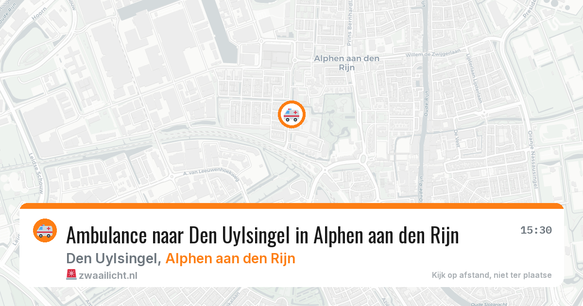 Ambulance naar Den Uylsingel in Alphen aan den Rijn — 29 jul 2026