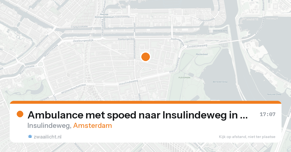 Ambulance met spoed naar Insulindeweg in Amsterdam — 16 aug 2026