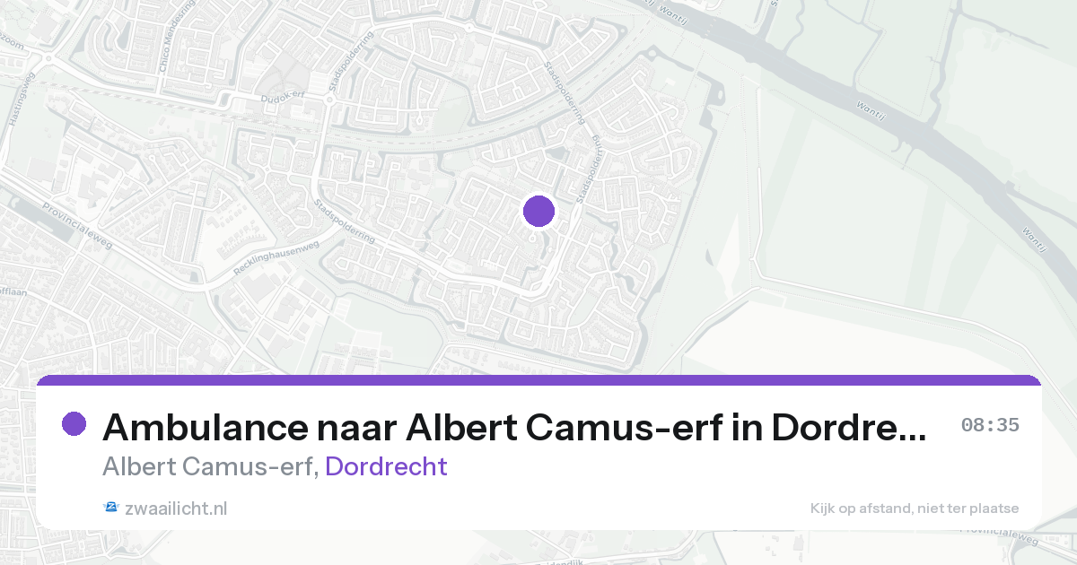 Ambulance naar Albert Camus-erf in Dordrecht — 19 aug 2026