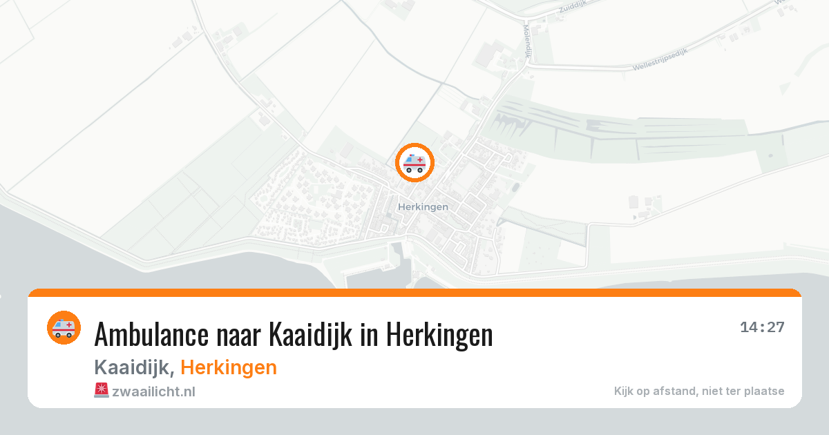 Ambulance naar Kaaidijk in Herkingen — 13 jun 2026