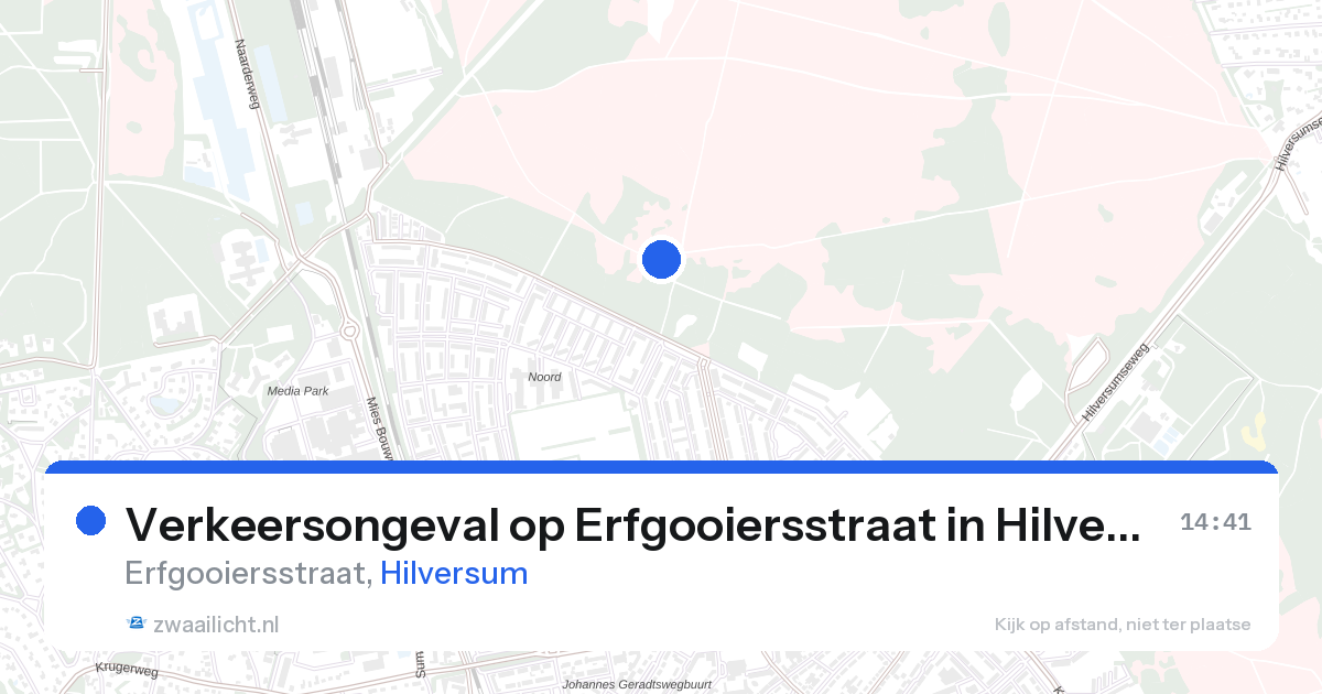Verkeersongeval op Erfgooiersstraat in Hilversum — 27 aug 2026
