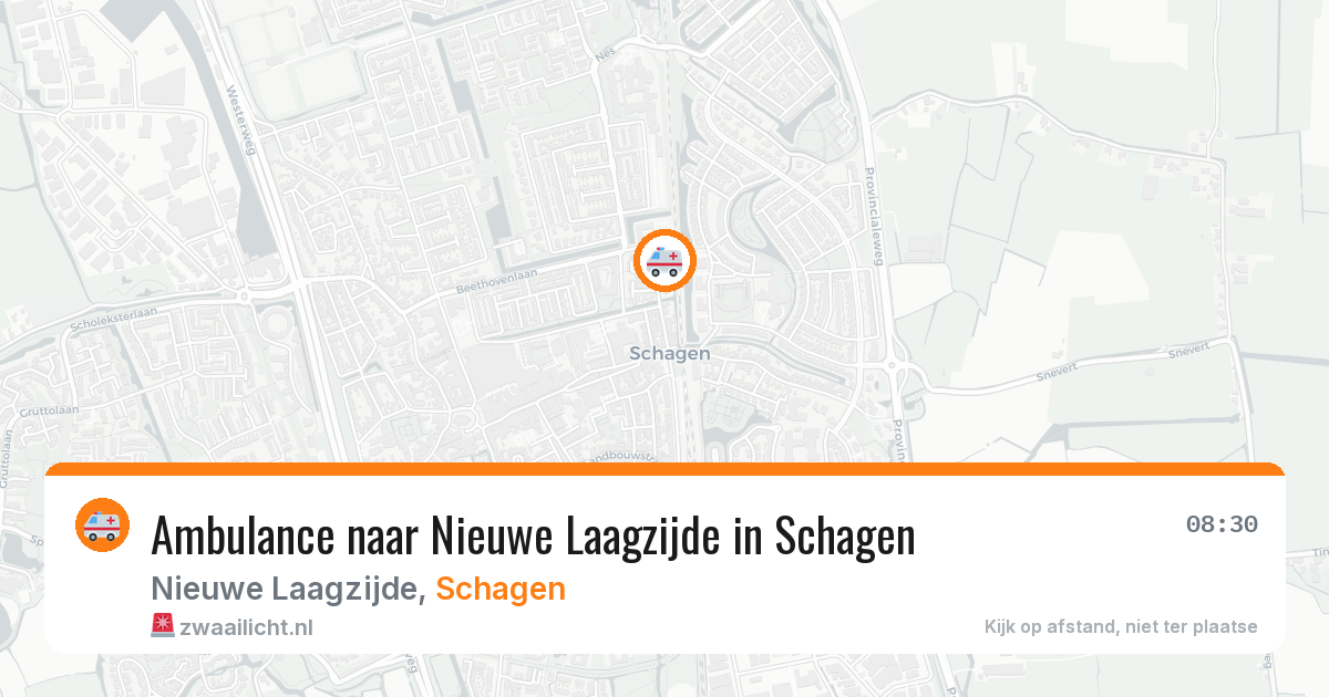 Ambulance naar Nieuwe Laagzijde in Schagen — 9 jul 2026