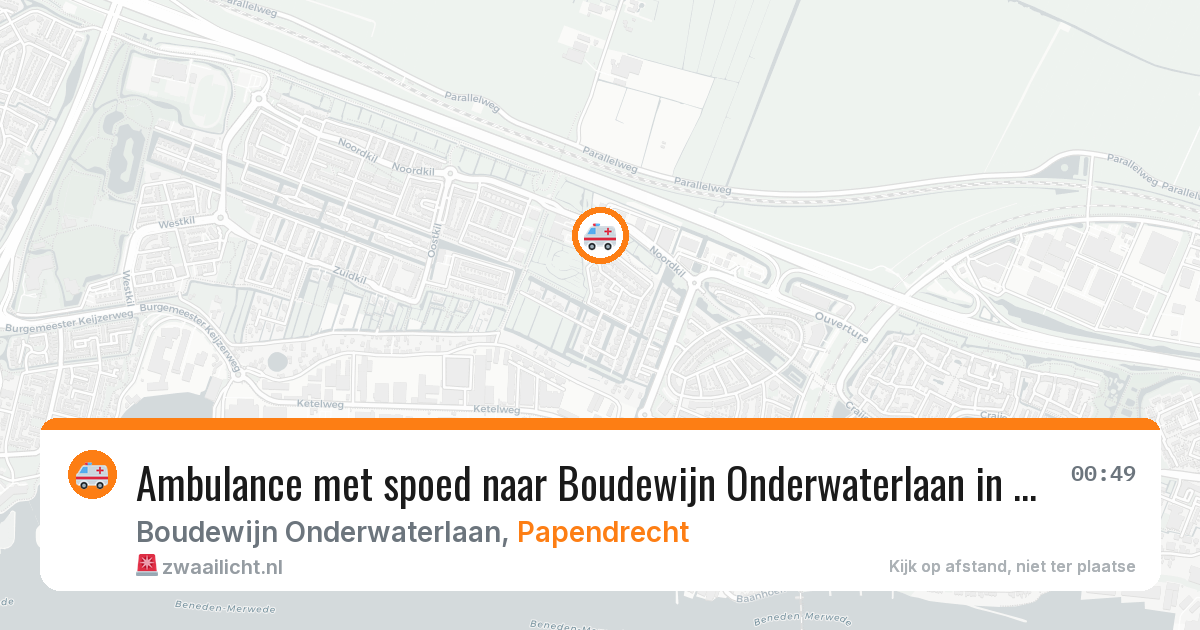 Ambulance met spoed naar Boudewijn Onderwaterlaan in Papendrecht — 17 jan 2026