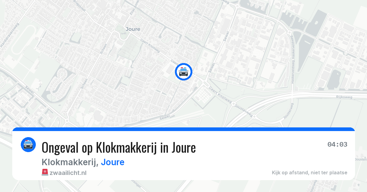 Ongeval op Klokmakkerij in Joure — 12 apr 2026