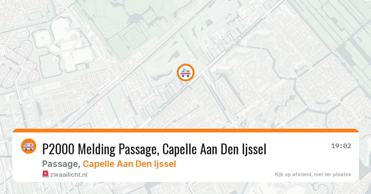 P2000 Melding Passage, Capelle Aan Den Ijssel — 31 mrt 2026