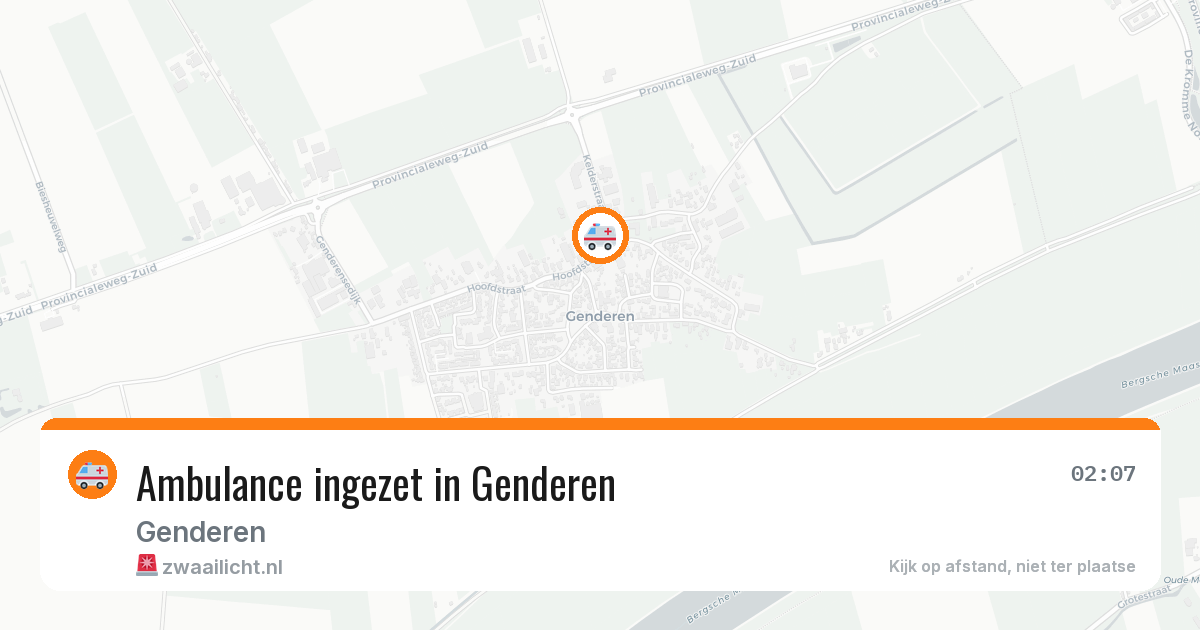 Ambulance ingezet in Genderen — 6 apr 2026