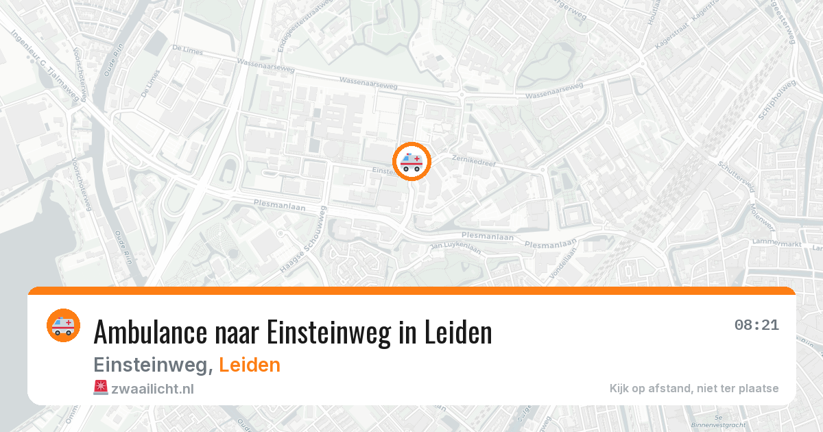 Ambulance naar Einsteinweg in Leiden — 25 jun 2026